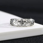 S925 Vintage Rose Hollow Ring