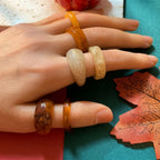 6pc Caramel Autumn Ring Set