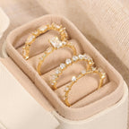 4pc Elegant Dainty Ring Set