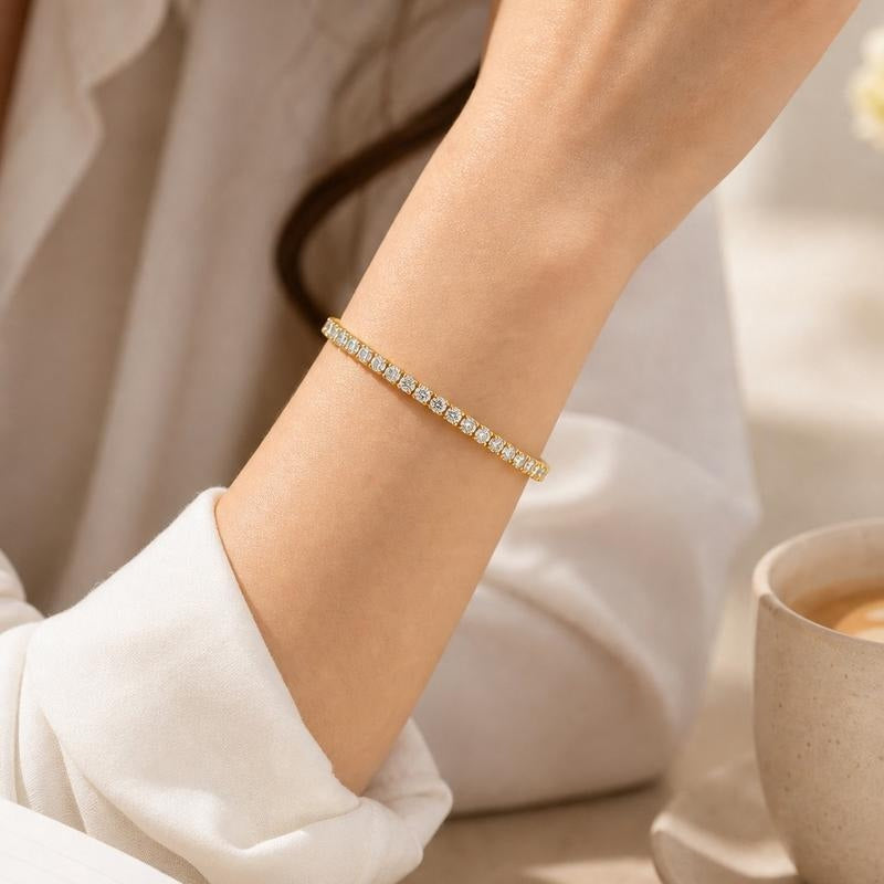 Klasyczna kolorowa bransoletka tenisowa 14k