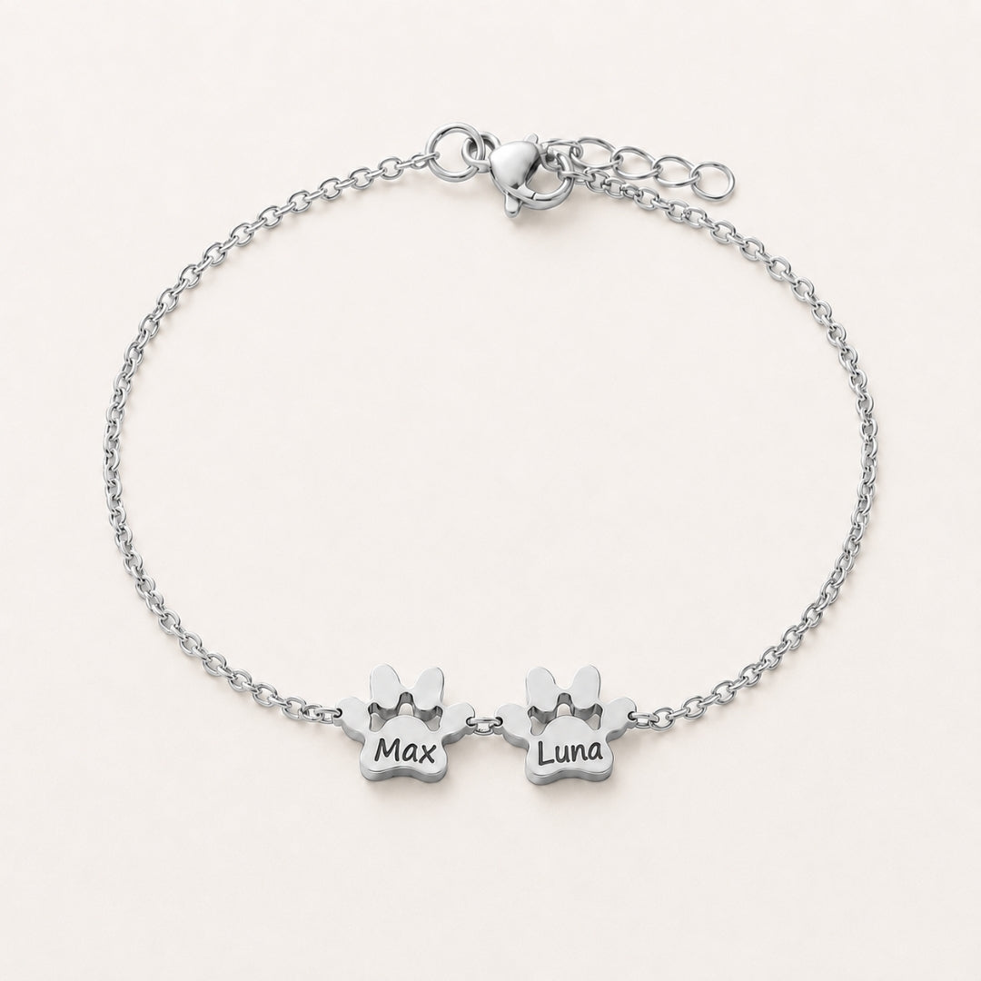 Custom Paw Name Bracelet