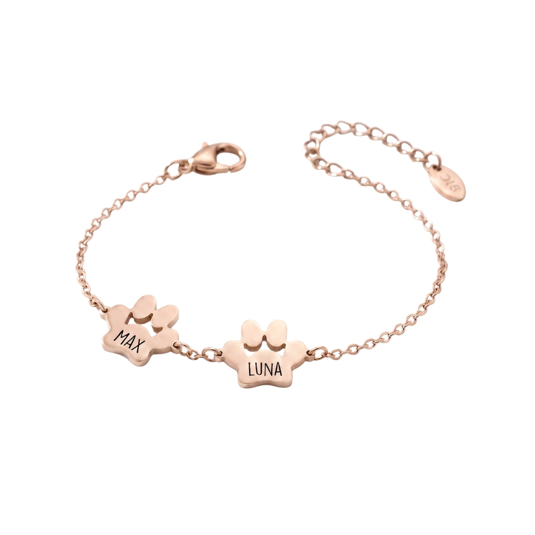 Custom Paw Name Bracelet