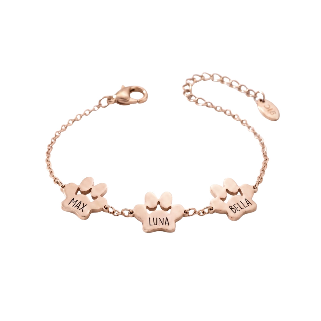 Custom Paw Name Bracelet
