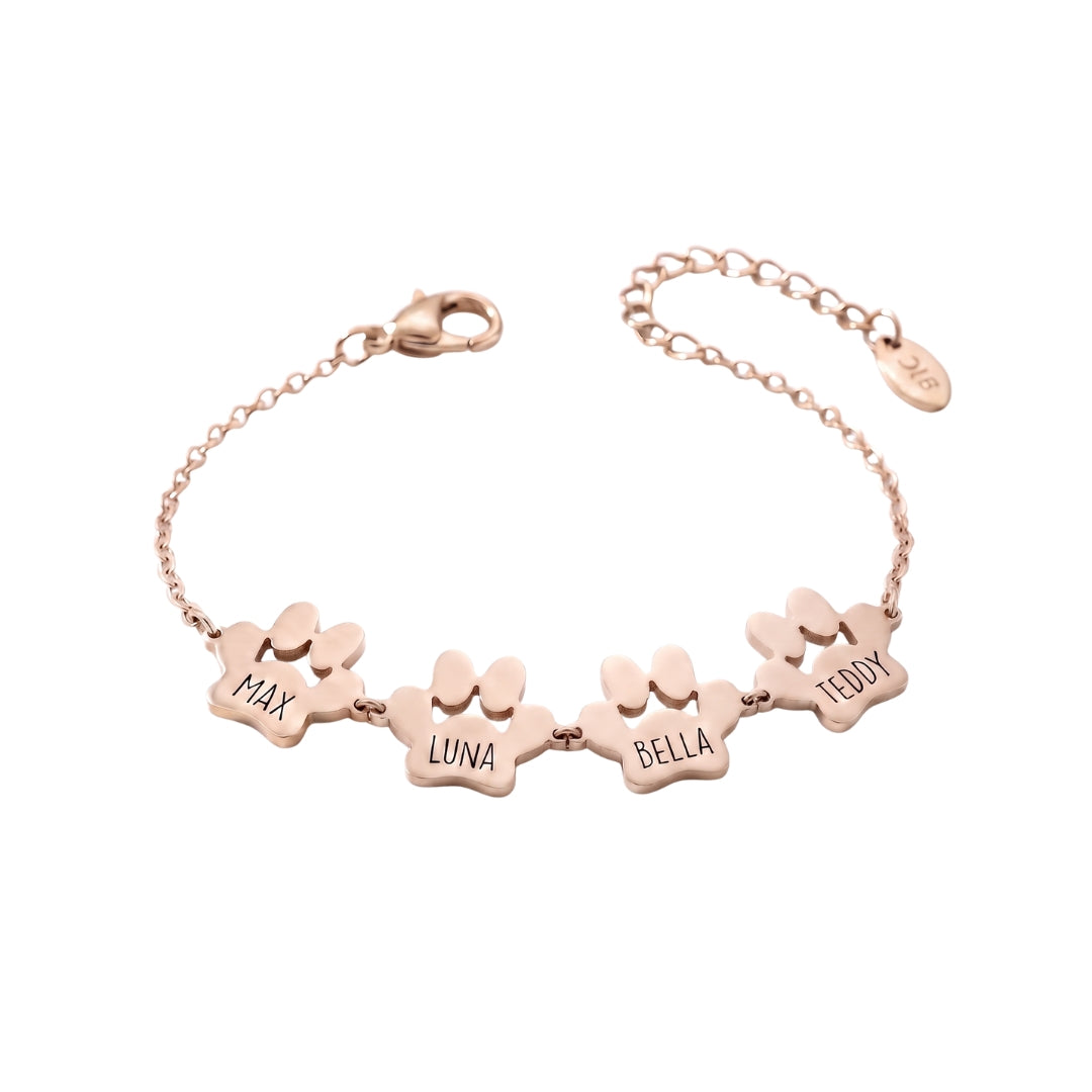 Custom Paw Name Bracelet