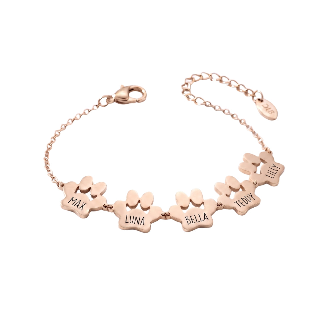 Custom Paw Name Bracelet