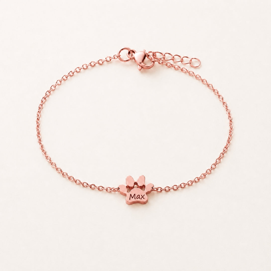 Custom Paw Name Bracelet