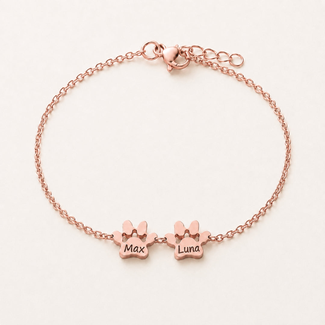 Custom Paw Name Bracelet