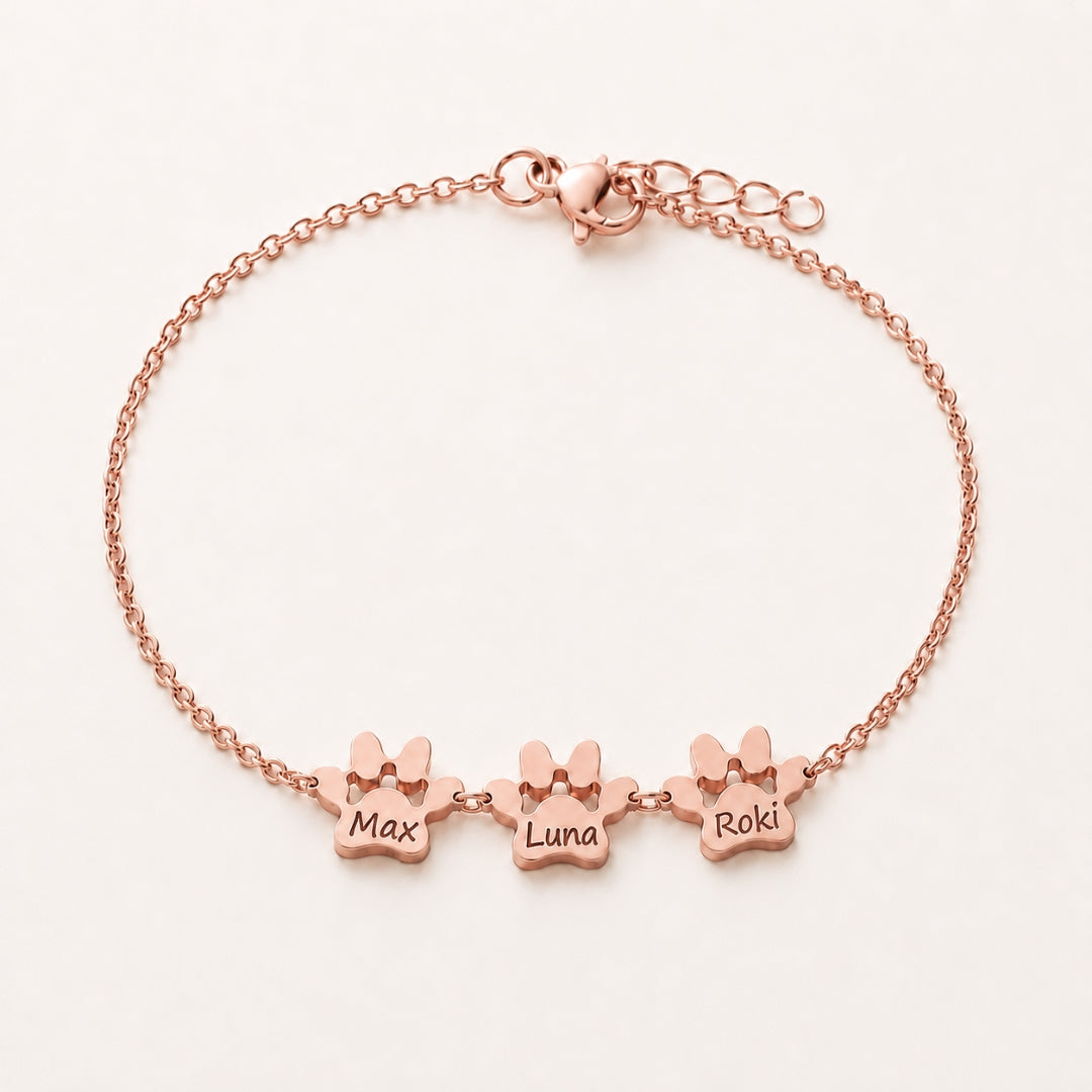 Custom Paw Name Bracelet