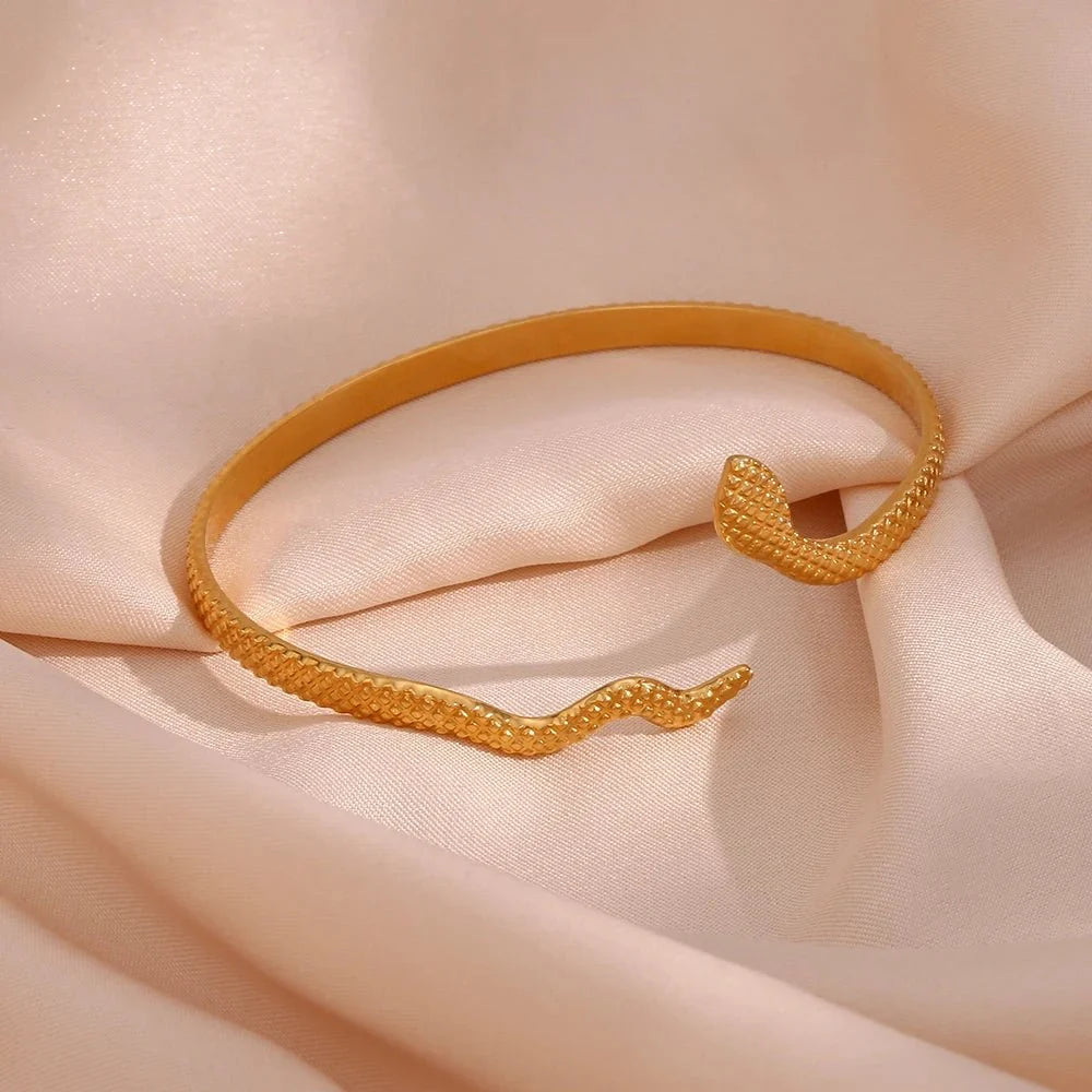 Regulowana bransoletka typu snake, 18k