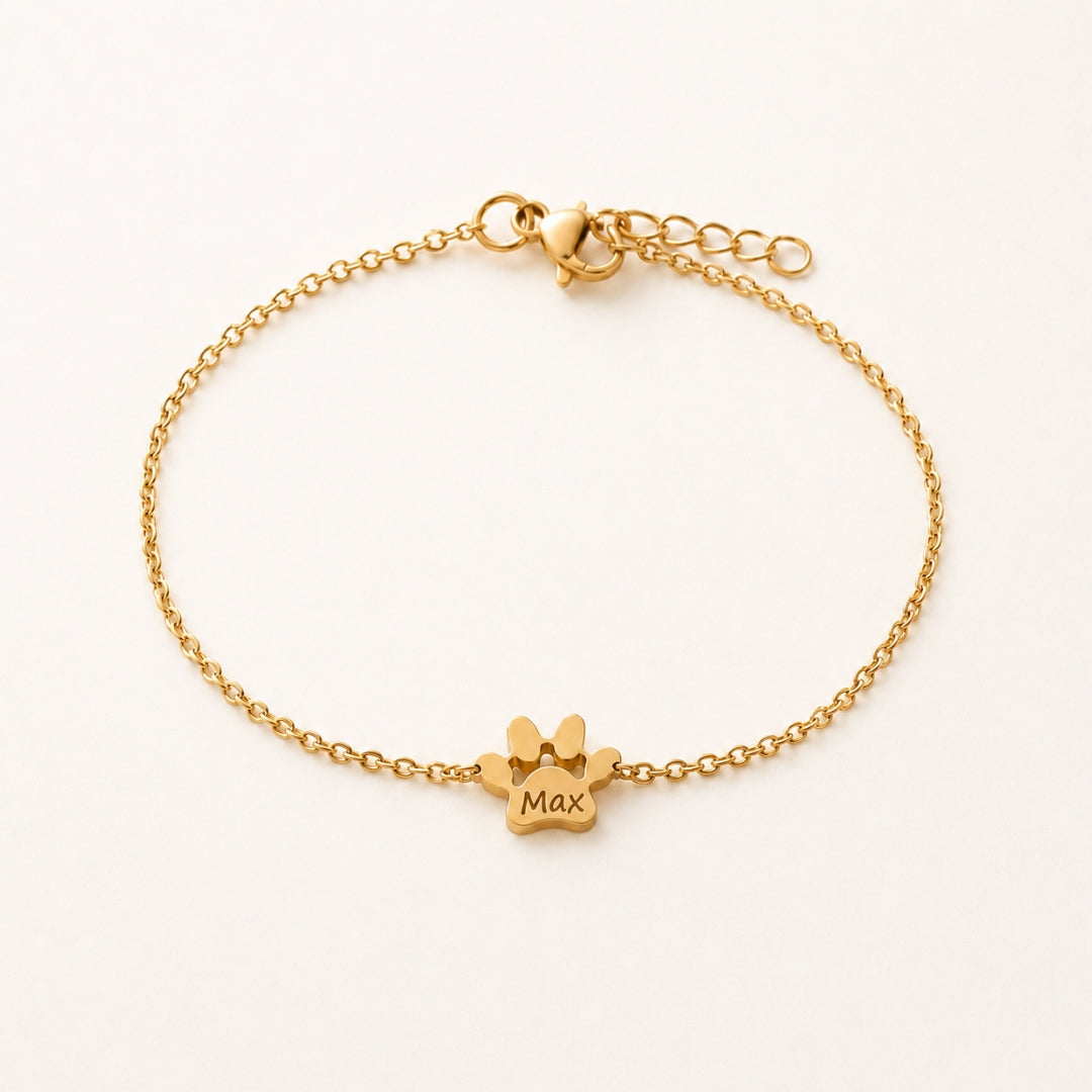 Custom Paw Name Bracelet