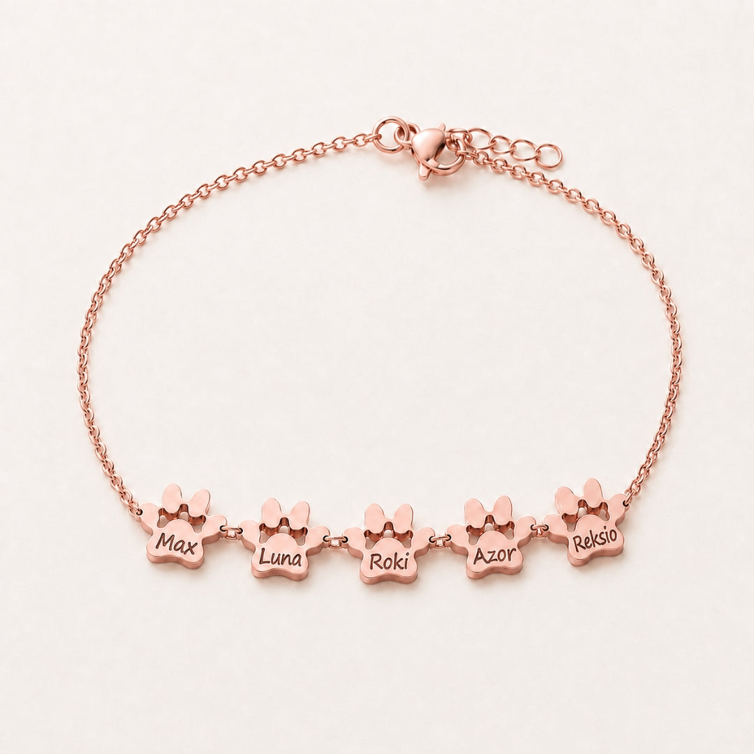Custom Paw Name Bracelet