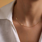 Personalized Necklace with Side Initials