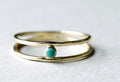 Vintage Blue Zirconia Silver Layered Ring