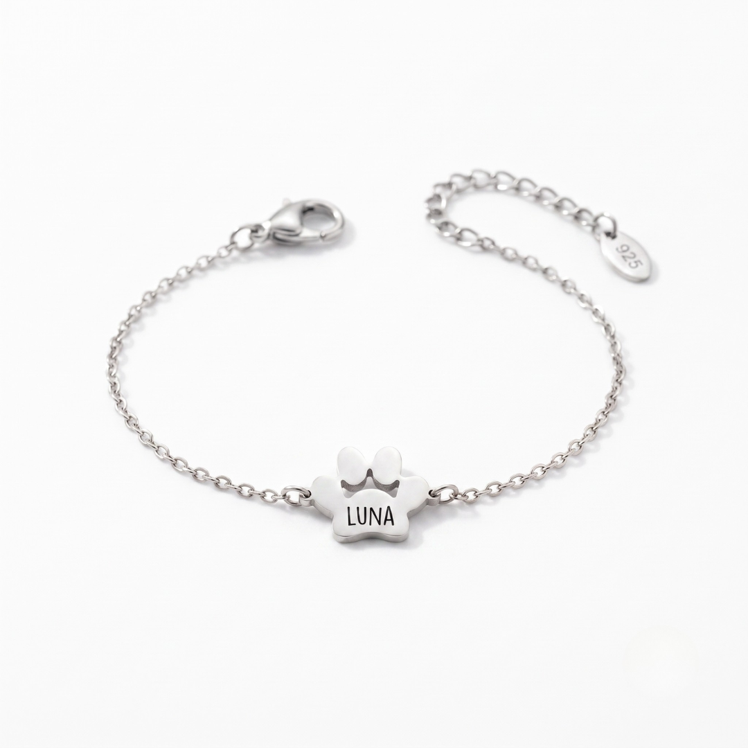 Custom Paw Name Bracelet