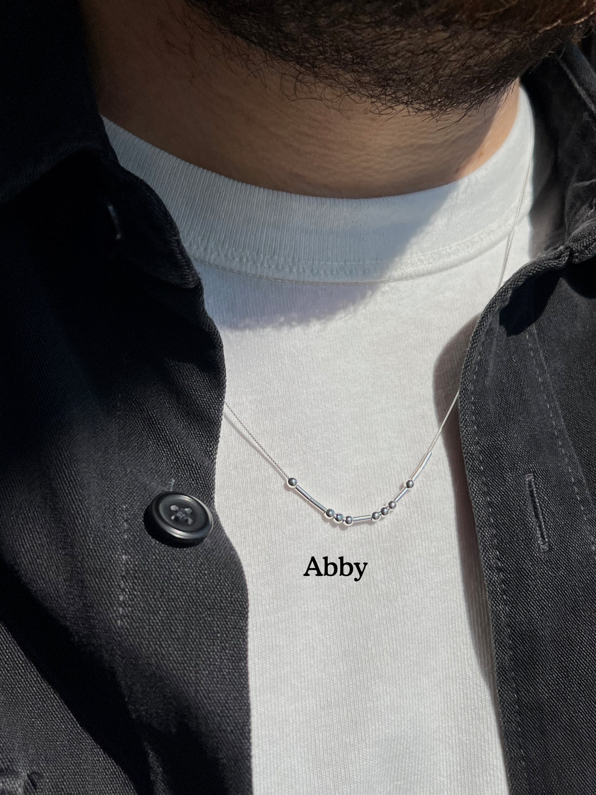 Morse Code Necklace Hidden Message