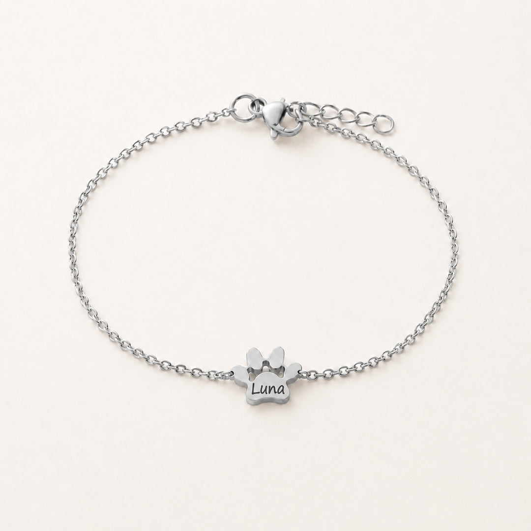 Custom Paw Name Bracelet