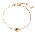 Bracciale delicato con lettera iniziale a bolle