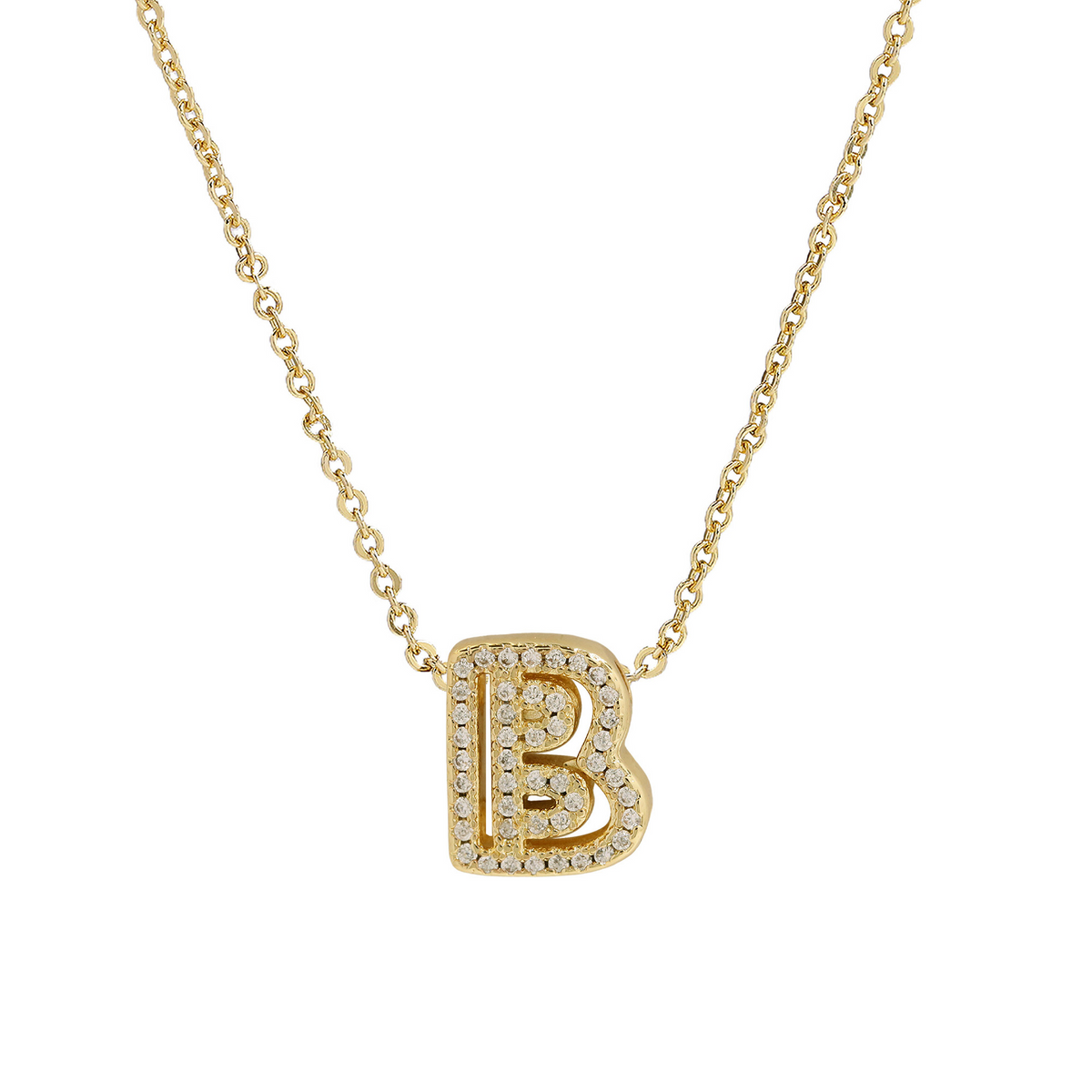 Collana con iniziale e diamanti scintillanti