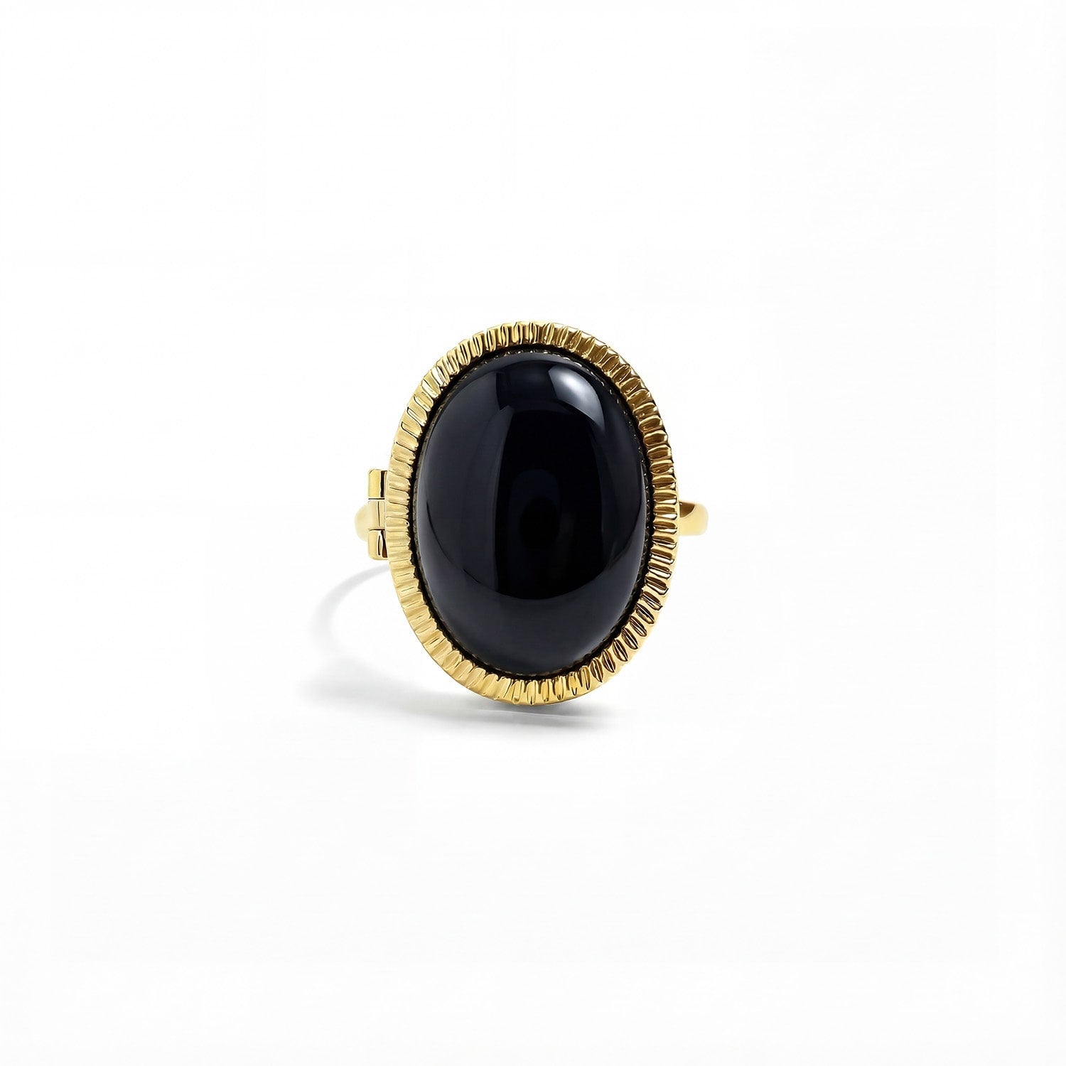 Personalized Semiprecious Locket Ring
