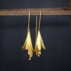 Vintage Gold & Silver Lotus Earrings