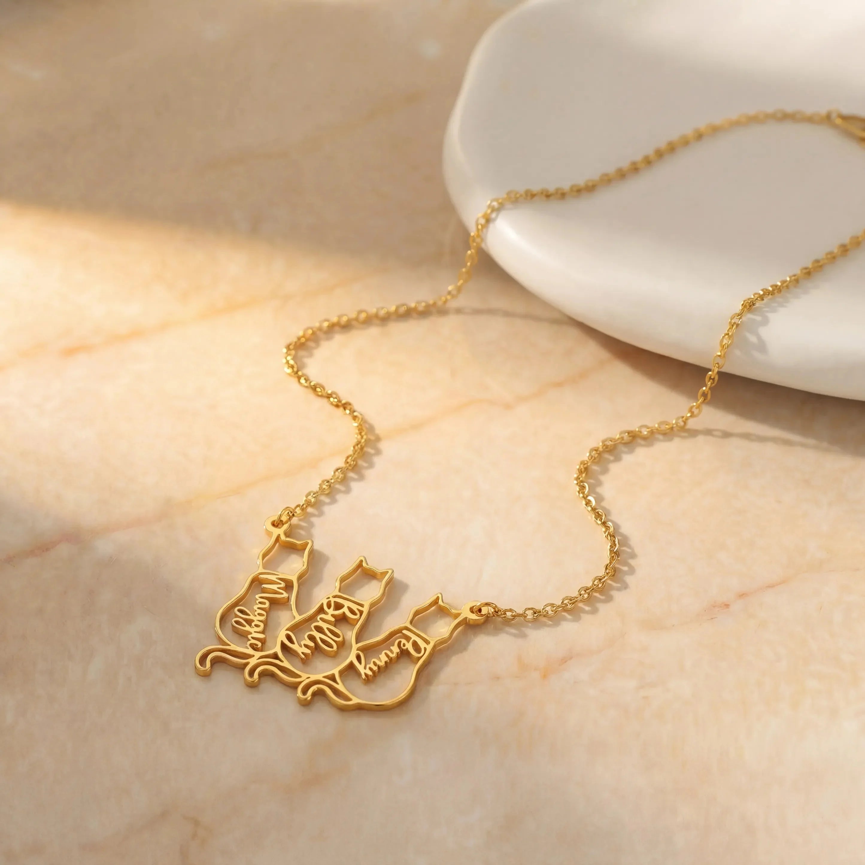 Custom Cat Name Necklace