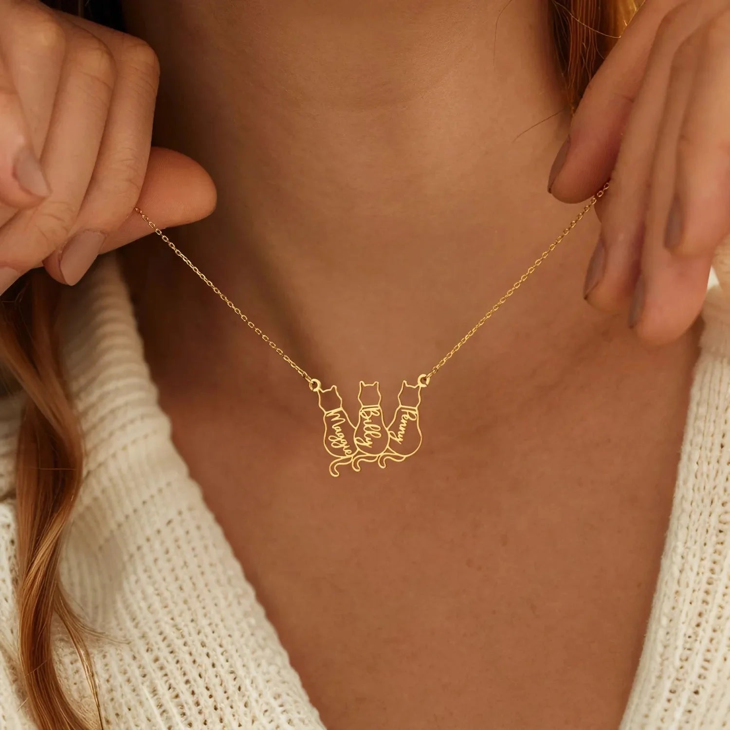 Custom Cat Name Necklace