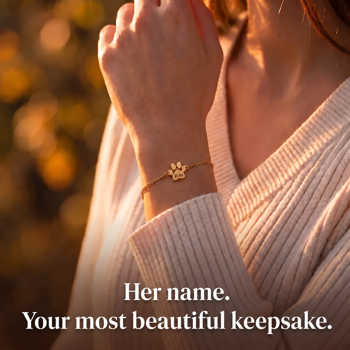Custom Paw Name Bracelet