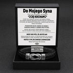 DO MOJEGO SYNA - NA ZAWSZE ZJEDNOCZENI - SKÓRZANA BRANSOLETKA