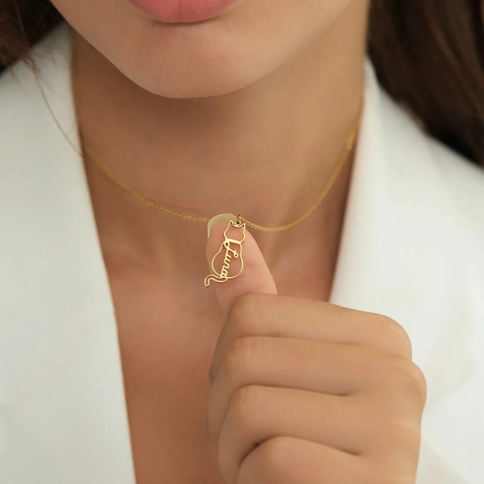 Custom Cat Name Necklace