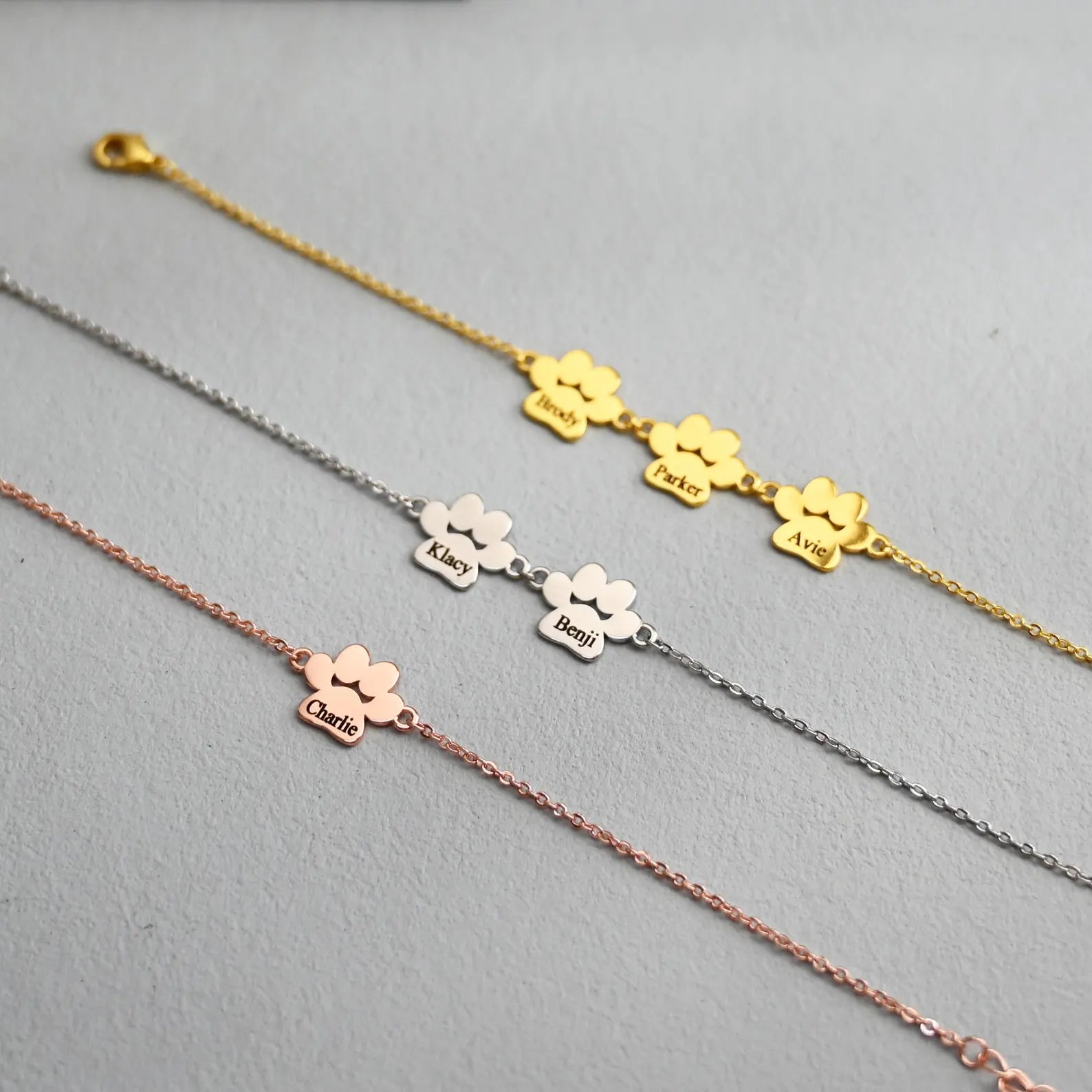 Custom Paw Name Anklet