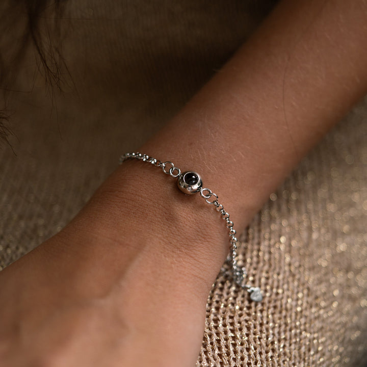 Photo Bracelet with Your Own Photo - Rolo Chain