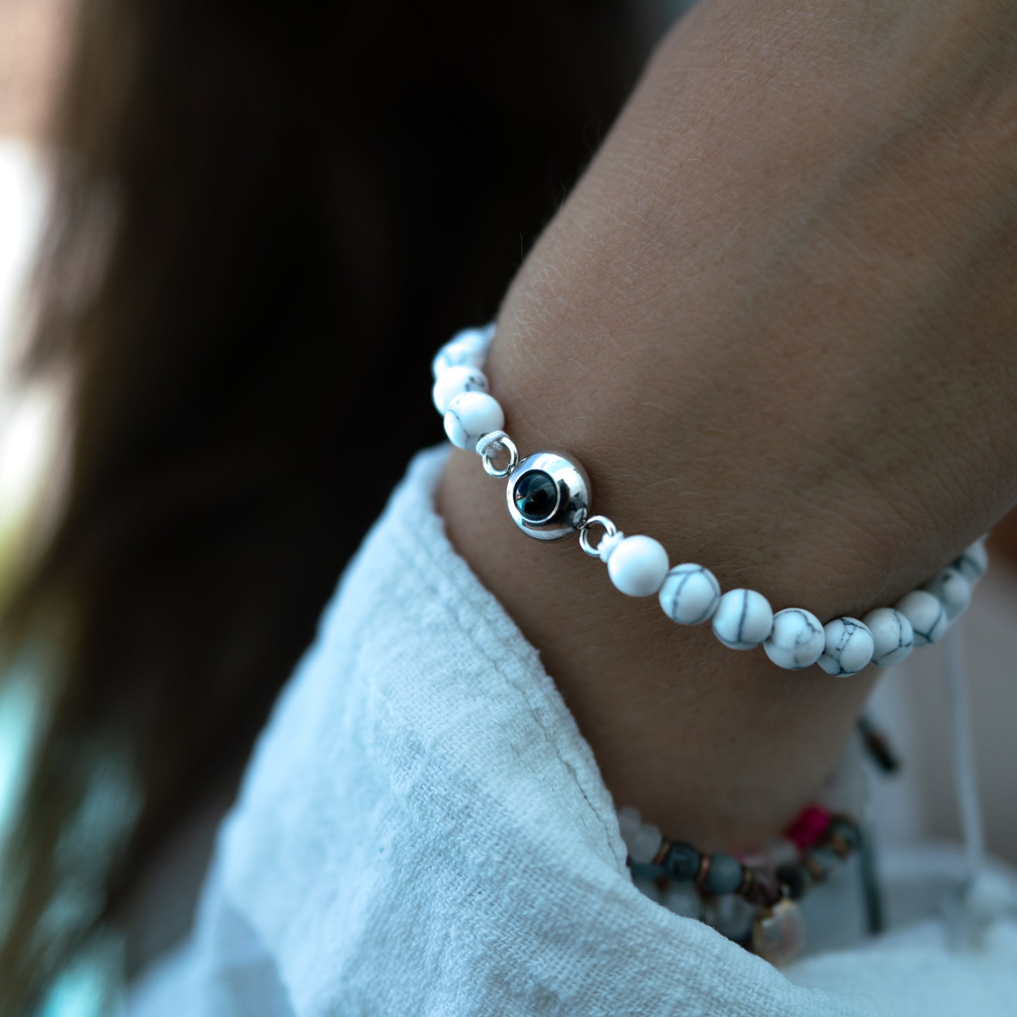 Photo Bracelet with Your Own Photo - Bead Chain