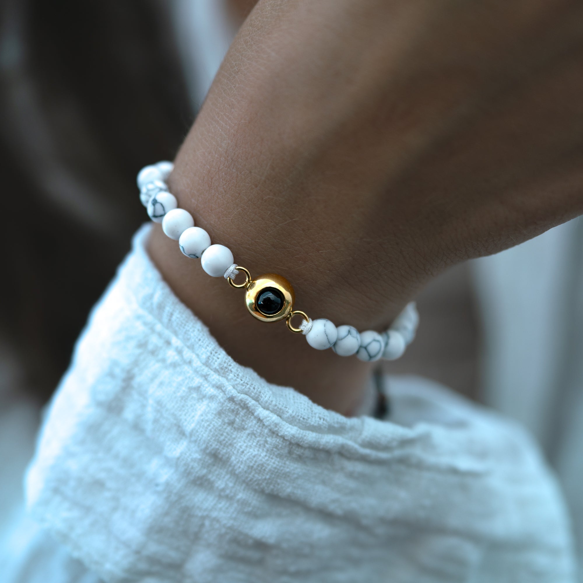 Photo Bracelet with Your Own Photo - Bead Chain