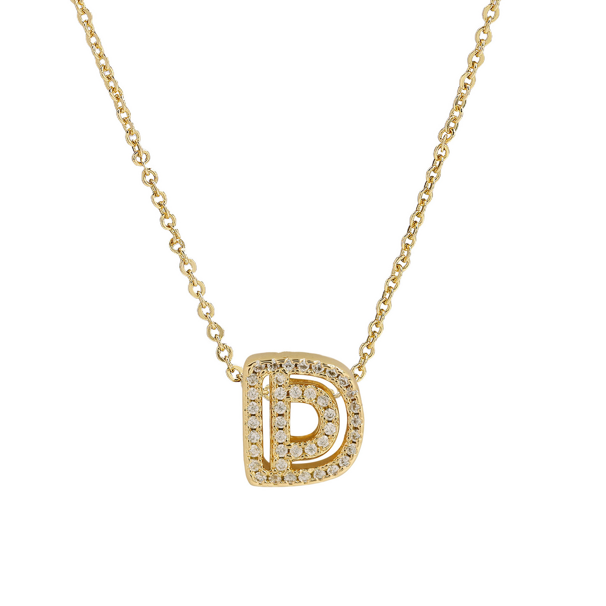 Collana con iniziale e diamanti scintillanti