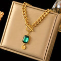 Emerald Pendant Necklace