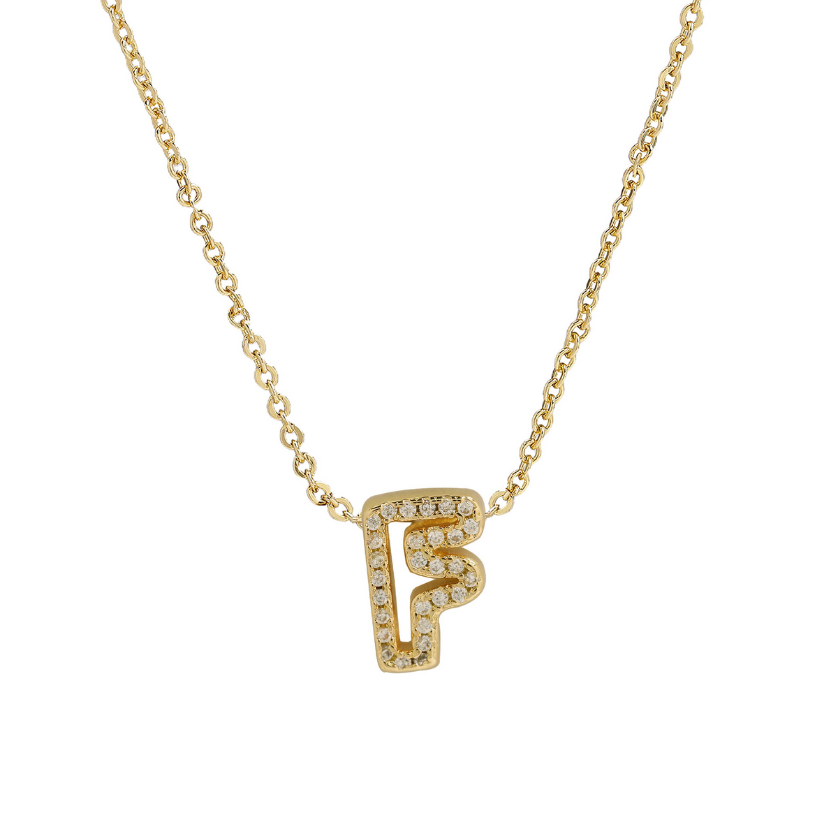 Collana con iniziale e diamanti scintillanti