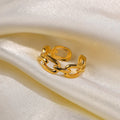 18k Adjustable Elegant Chain Linked Ring