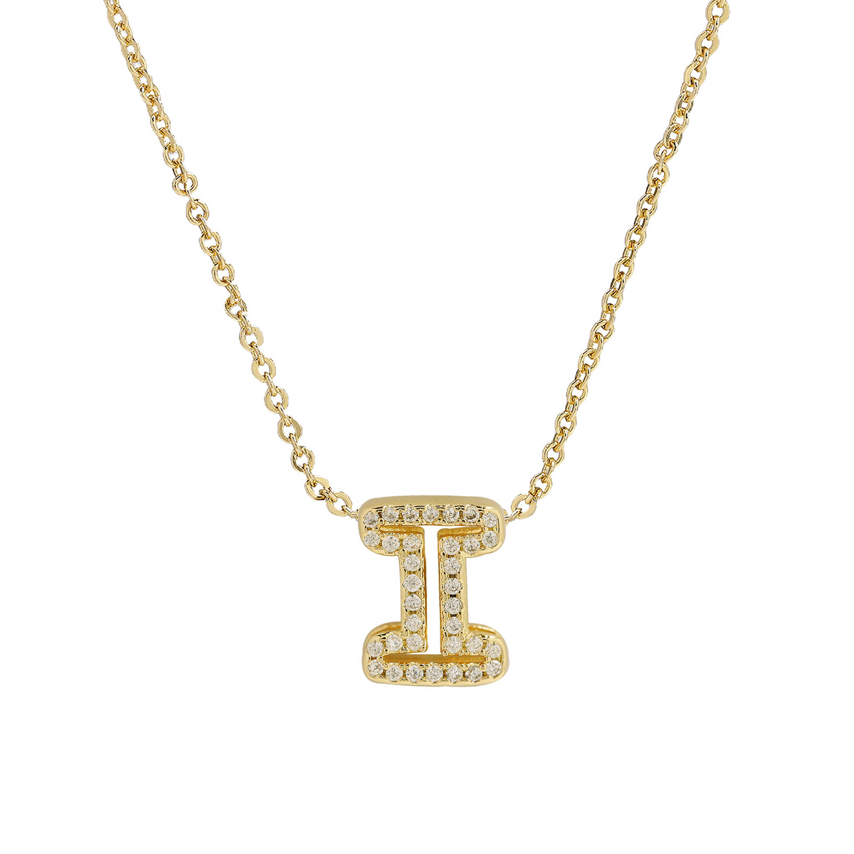 Collana con iniziale e diamanti scintillanti
