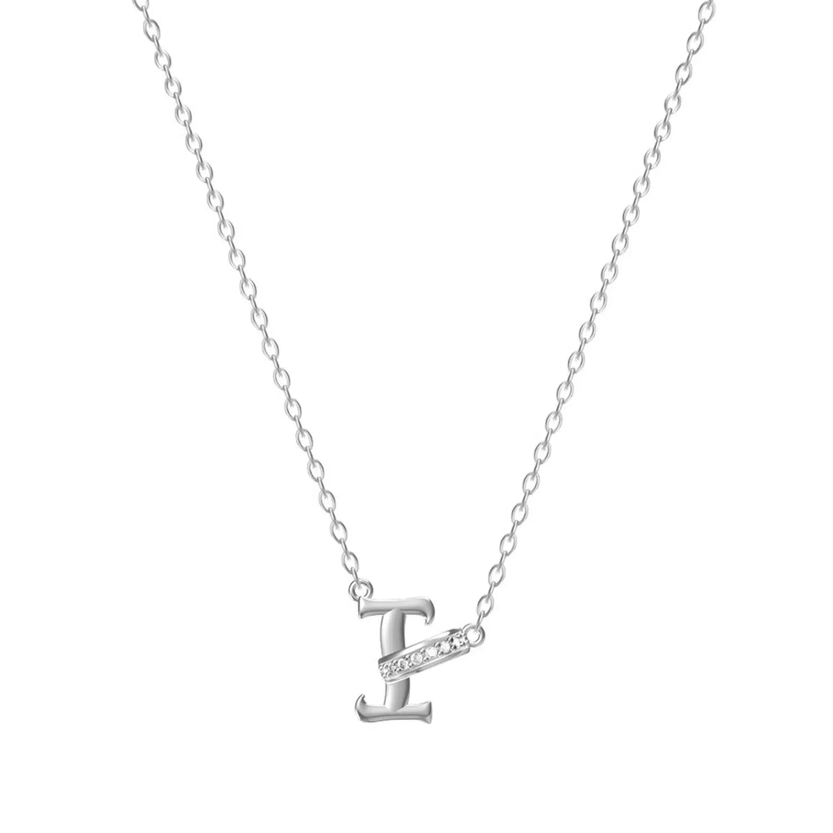 Dainty Forever Connected Initial Halo Necklace