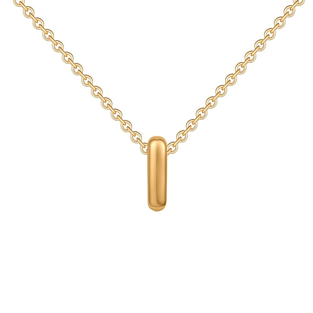 Collana delicata con iniziale a caratteri bombati
