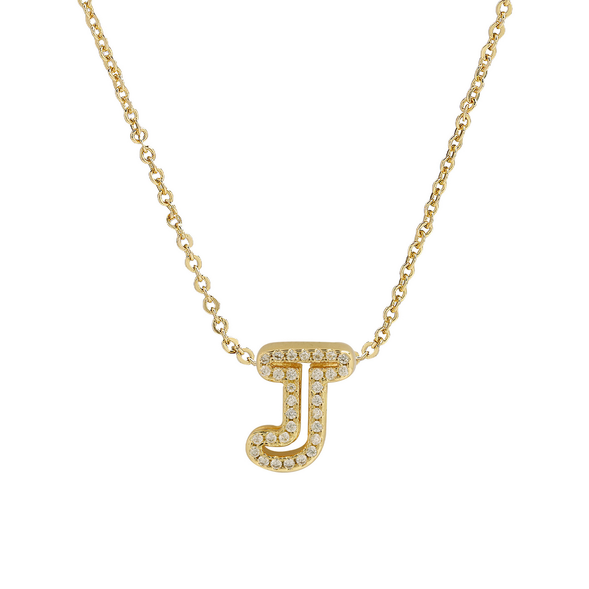 Collana con iniziale e diamanti scintillanti