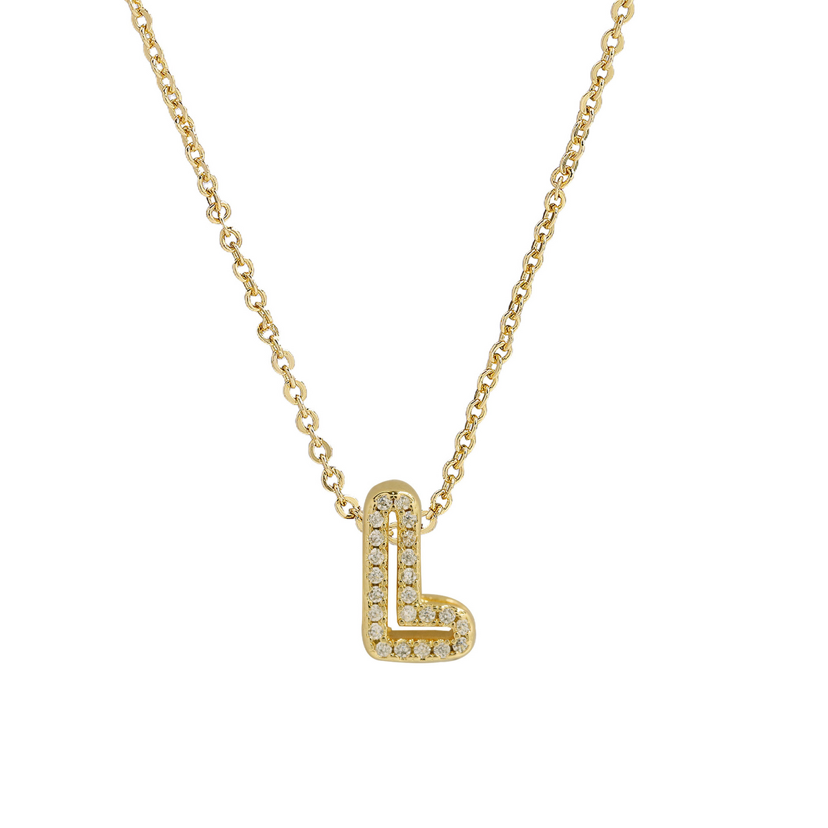 Collana con iniziale e diamanti scintillanti