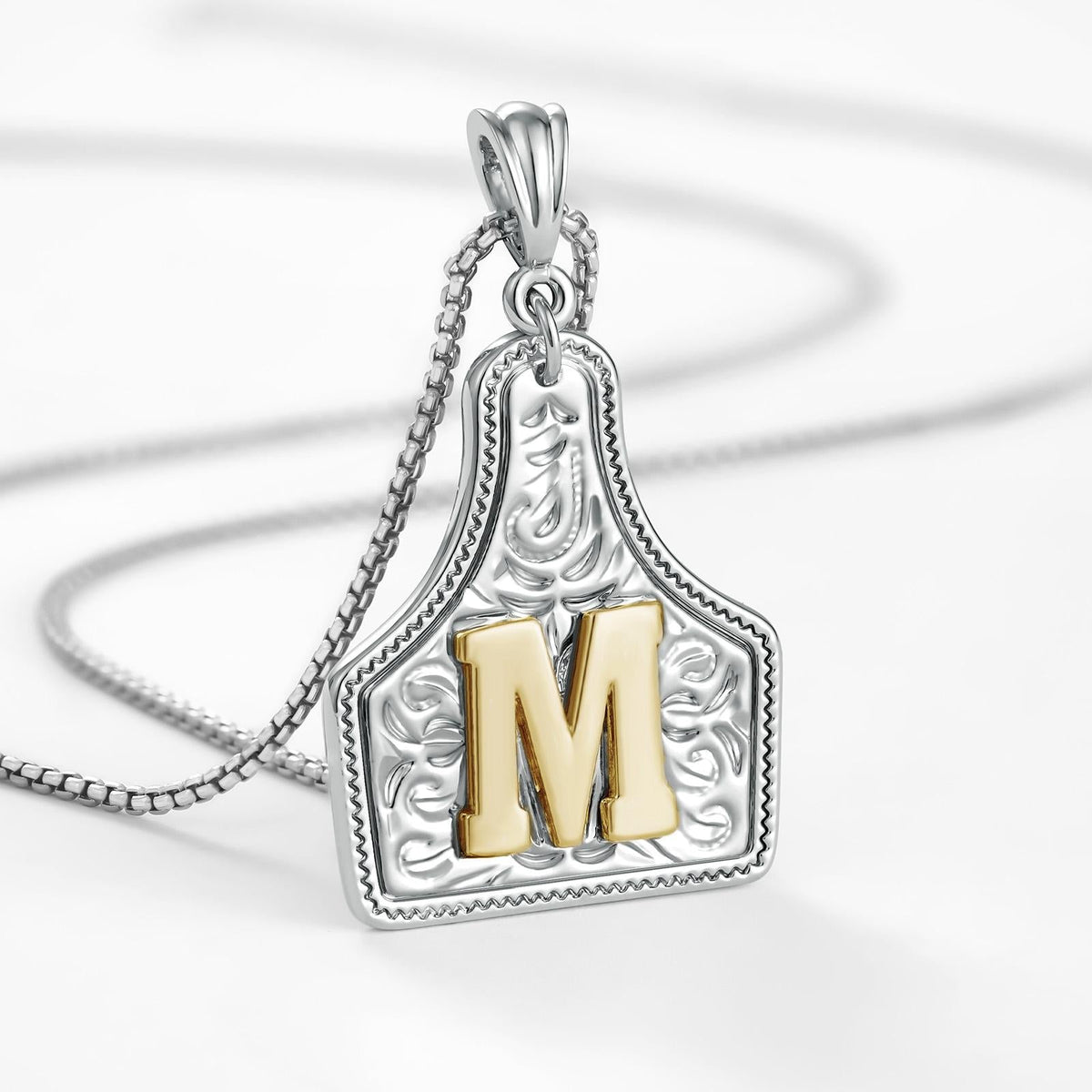 14k Elegant Cowgirl Initial Necklace