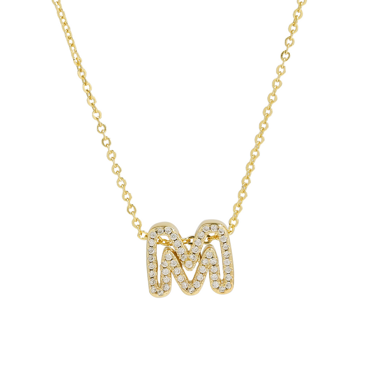 Collana con iniziale e diamanti scintillanti