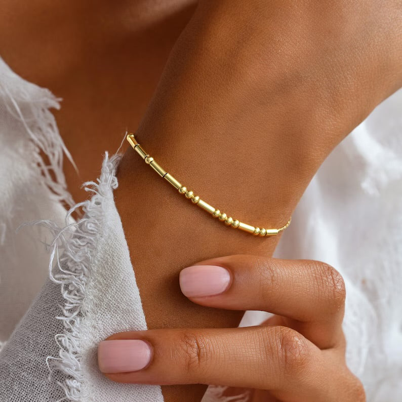 Morse Code Bracelet Hidden Message