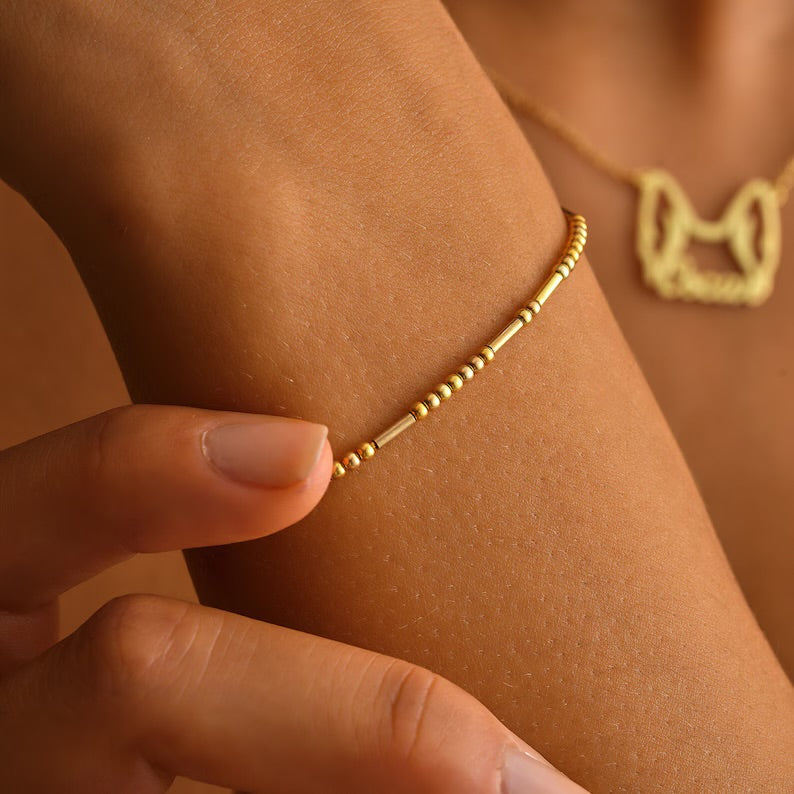 Morse Code Bracelet Hidden Message