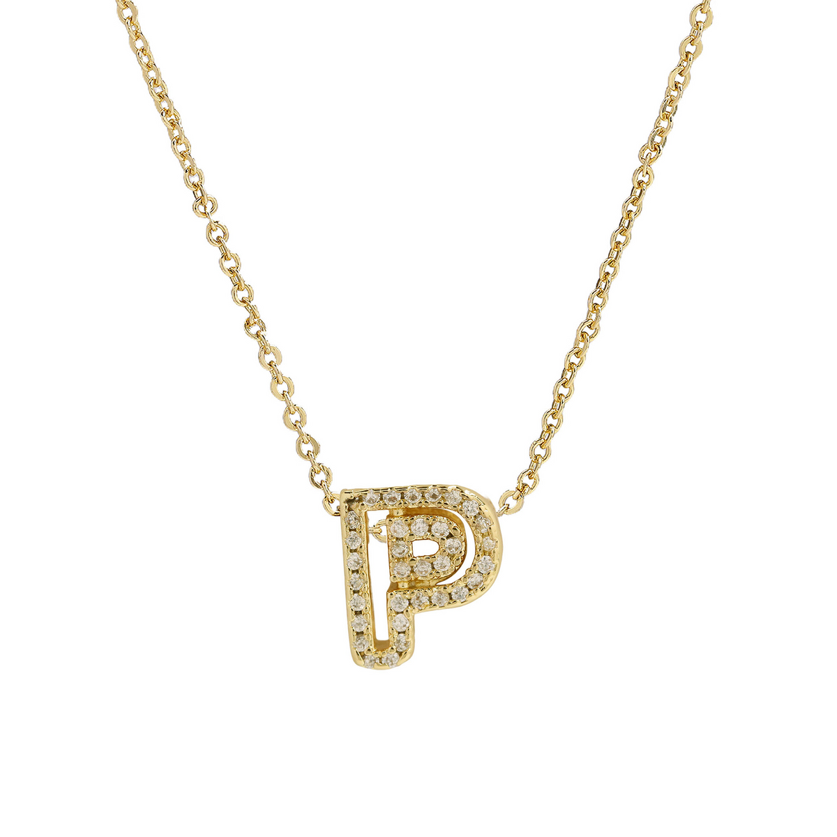 Collana con iniziale e diamanti scintillanti