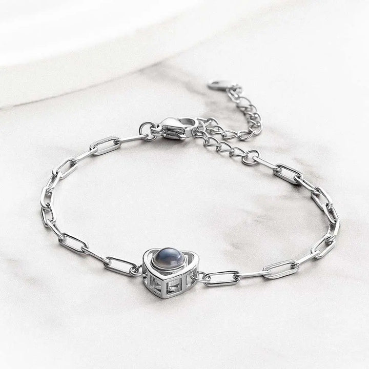 Personalized Photo Paperclip Chain Bracelet