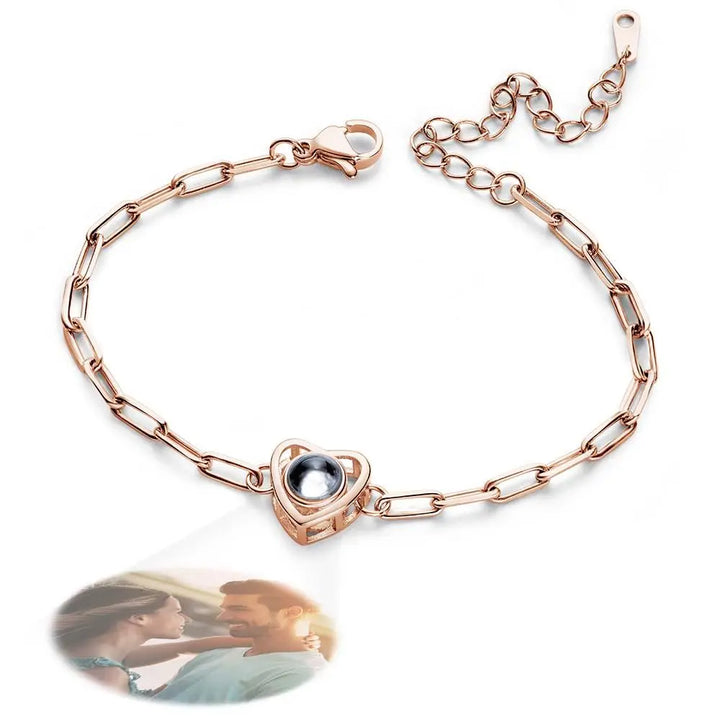 Personalized Photo Paperclip Chain Bracelet