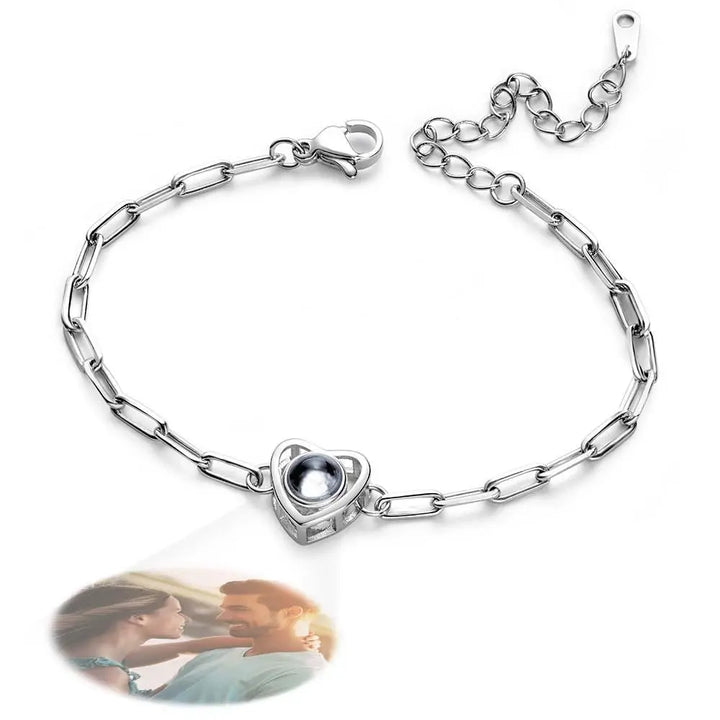 Personalized Photo Paperclip Chain Bracelet